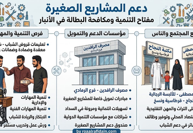 واقع المشاريع الصغيرة والمتوسطة في الأنبار: الفرص التنموية وسط تعقيدات التمويل وحصار البطالة